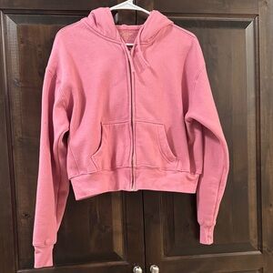 Skatie Dusty Pink zip up Hoodie size small